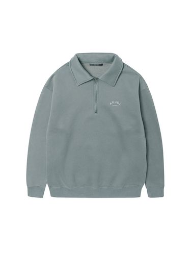 Half Zip-Up Collared Sweatshirt _ - ADHOC - Modalova