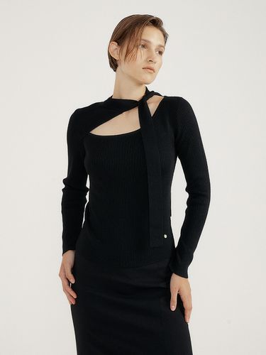 Neck Tie Knit_Black - Lucirzu - Modalova