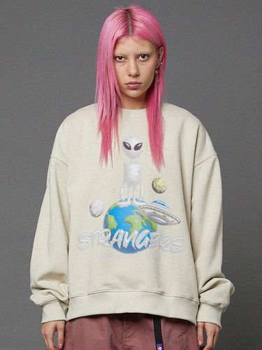 Alien Universe Artwork Oversized Fit Sweatshirt - HOODHOOD - Modalova