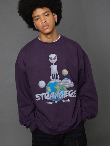 Alien Universe Artwork Oversized Fit Sweatshirt - HOODHOOD - Modalova