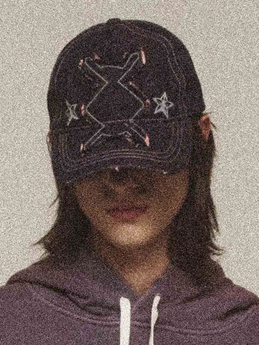 Halogen Star Denim Baseball Hat - murra aer - Modalova