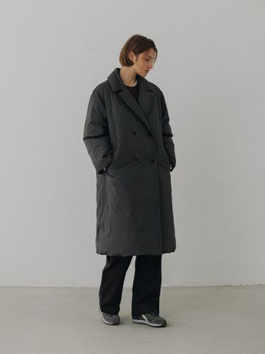 Double Trench Down Coat - Monochrome - Modalova