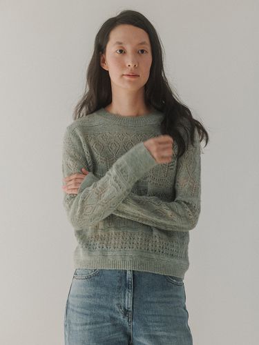 Mohair Knitted Pullover - Monochrome - Modalova