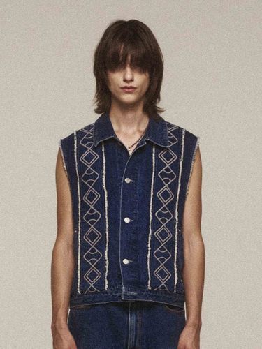 Halogen El Cascade Denim Vest - murra aer - Modalova