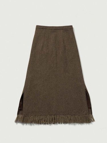 Alpaca Wool Skirt_Brown - fletta - Modalova