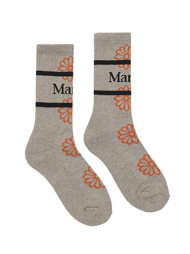 Flos Emoji Socks_Dark Beige - MARDI MERCREDI - Modalova