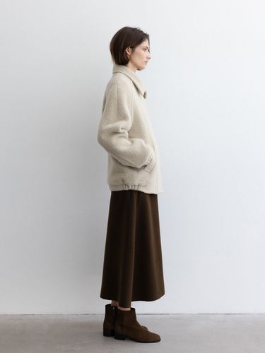 Wool Flared Skirt_Brown - MOIA - Modalova