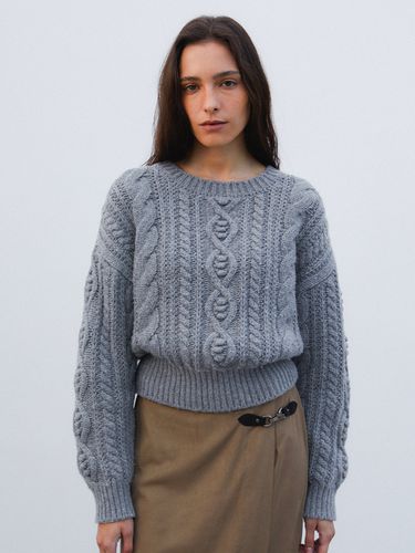 Cable Knit Sweater - Grey - HESS - Modalova