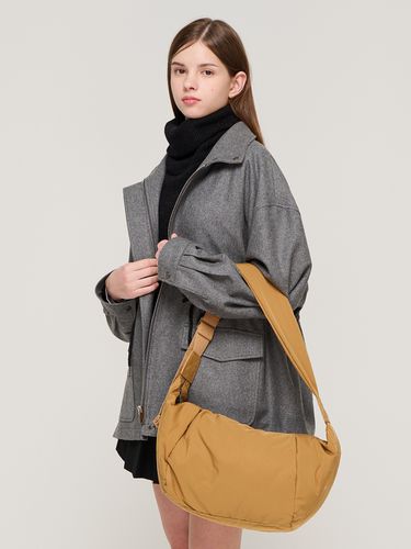 Basic Wide Webbing Shoulder Bag_Dark Beige - ROIDESROIS - Modalova