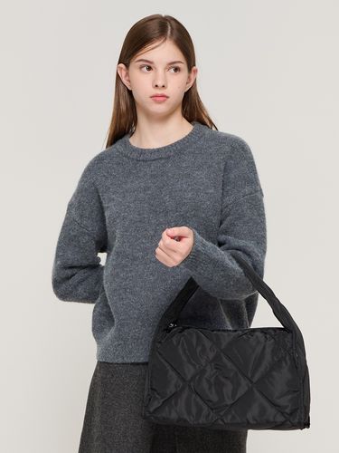 Quilting Square Tote Shoulder Bag_Black - ROIDESROIS - Modalova