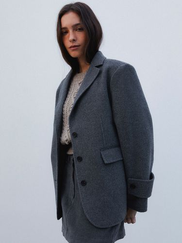 Collar Handmade Half Coat - Grey - HESS - Modalova