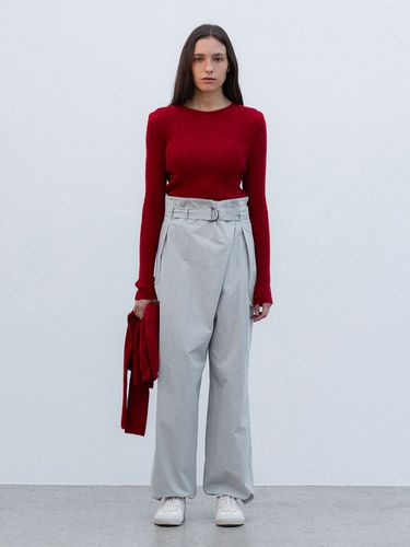 Cotton Wrap Pants - Grey - HESS - Modalova