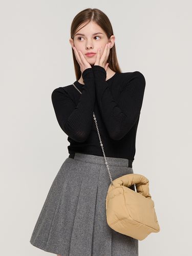 Roi Puffer Tote Cross Bag_Beige - ROIDESROIS - Modalova