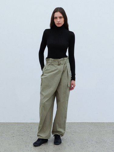 Cotton Wrap Pants - Khaki - HESS - Modalova