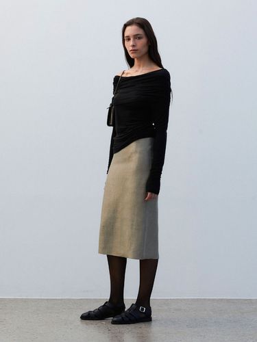 Glossy Skirt - Beige - HESS - Modalova