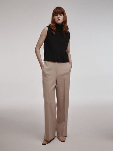 Wool Blend Semi Wide Trousers_2 Color - Carriere - Modalova