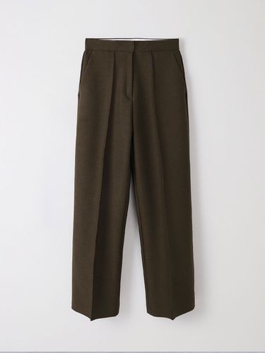 Wide Tuck Trouser - Khaki Brown - HESS - Modalova