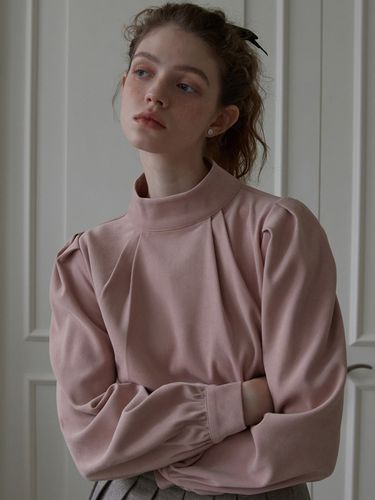 Low Turtleneck Blouse - Pink - JOORTI - Modalova