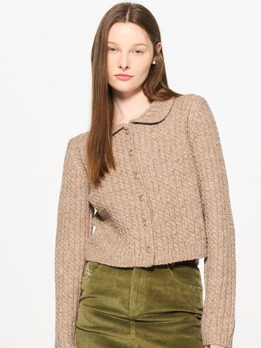 Wool Cable Collar Cardigan - Beige - GENERAL IDEA - Modalova