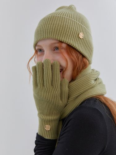 ANNC Beanie And Scarf And Gloves Set_Green - ANOETIC - Modalova