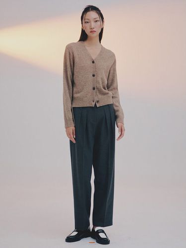 Button Tapered Wool Pants_Ash - kuho plus - Modalova