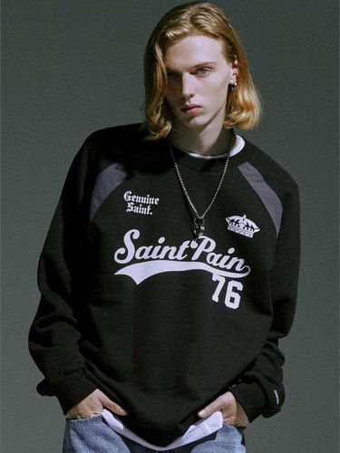 League Raglan Crewneck Sweatshirt _ - SAINTPAIN - Modalova