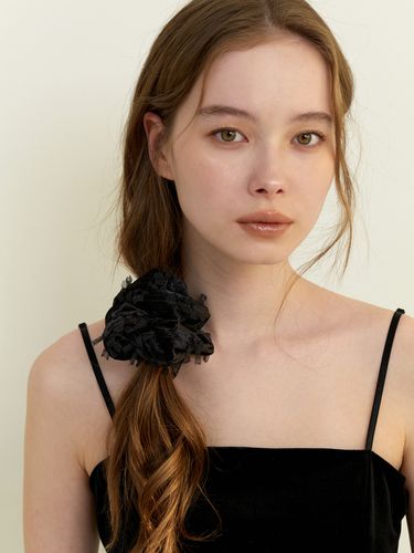 Lace Velvet Scrunchie_Black - KINDABABY - Modalova