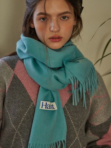 Winter Premium Wool Scarf_Aqua Blue - HAINT - Modalova