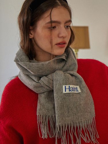 Winter Premium Wool Scarf_Gray - HAINT - Modalova