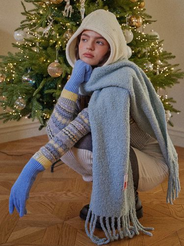 Fluffy Heavy Wool Scarf_Sky Blue - HAINT - Modalova