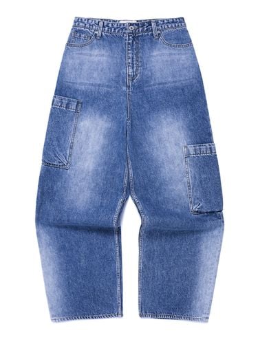 Unbalance Big Pocket Jeans - EASTSERVICESHOP - Modalova