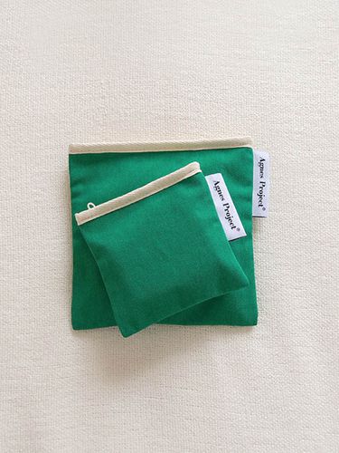 Square Color Pouch_Green (2 Size) - Agnes Project - Modalova