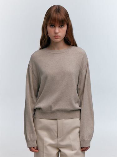 Cashmere Relaxed Crew Neck Knit Top_2 Color - Carriere - Modalova