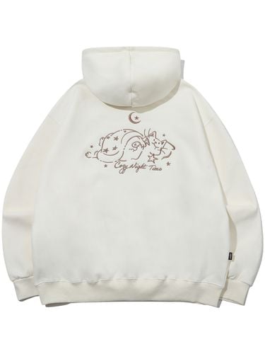 Cozy Night Embroidery Hoodie - CPGN - Modalova