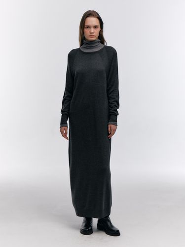 Silk Wool Blend Seamless Knit Long Dress_2 Color - Carriere - Modalova