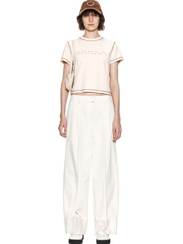 Cotton Blended Wide Turn Up Slacks - Matin Kim - Modalova