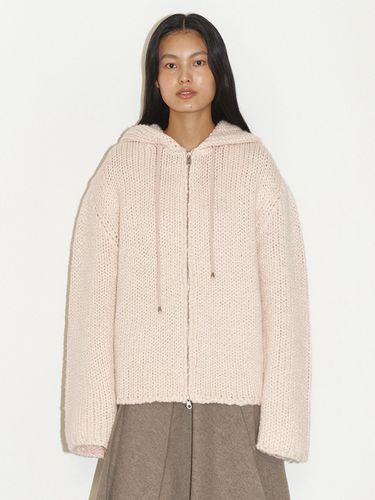 Alpaca Chunky Knitted Jacket (Pink) - Polysooem - Modalova