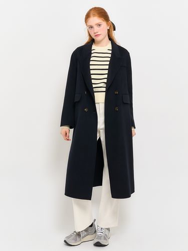 Wool Handmade Double Breasted Long Coat - GENERAL IDEA - Modalova