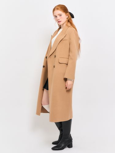 Wool Handmade Double Breasted Long Coat - GENERAL IDEA - Modalova