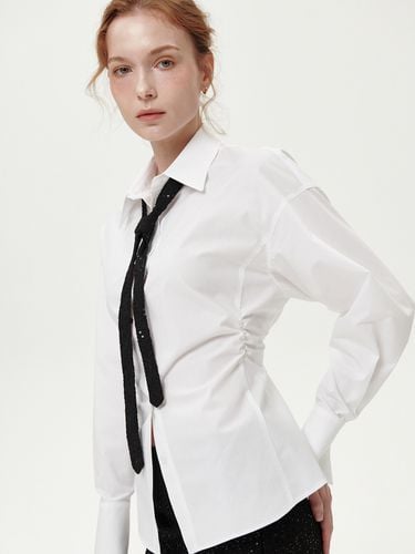 Lace Up Shirt (White) - ouel - Modalova