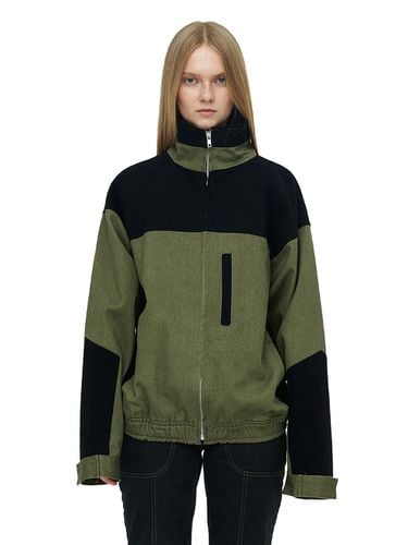 Contrast Track Jumper_Khaki - CERRIC - Modalova