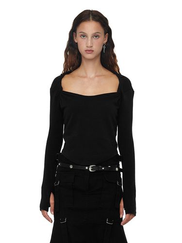 Shoulder Shirring Top_Black - CERRIC - Modalova