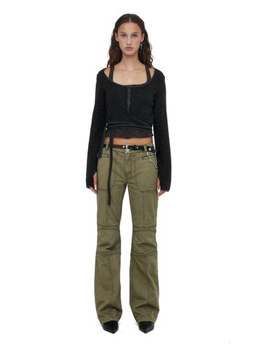 Knee Pin Tuck Pants_Brown - CERRIC - Modalova