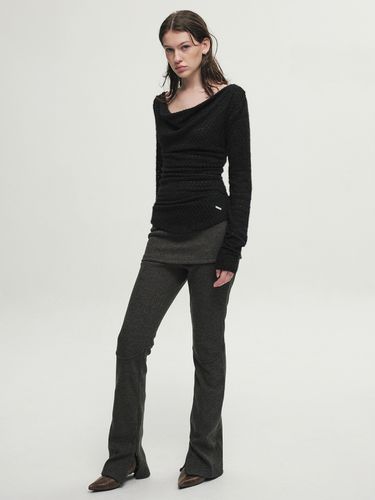 Layered Skirt Pants_Charcoal - CERRIC - Modalova