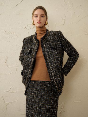 Callia Chain Tweed Jacket - Sincethen - Modalova