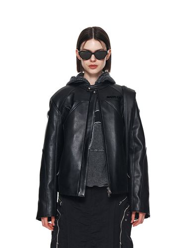 Faux Leather Biker Quilting Jacket - Matin Kim - Modalova