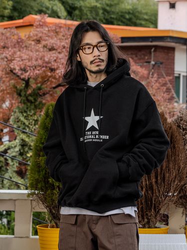 Star Fleece Hoodie - Black - RUGGED HOUSE - Modalova