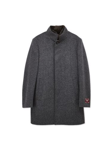 Basic Fit Down Back Fur Collar Cashmere Coat - STCO - Modalova