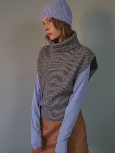 Wool Cashmere Turtleneck Knit Vest - SO IR - Modalova