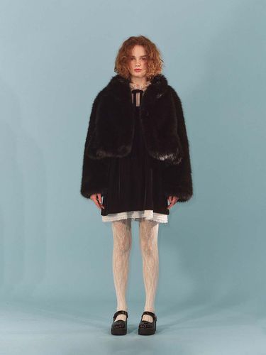 Faux Fluffy Jacket - Black - fletta - Modalova